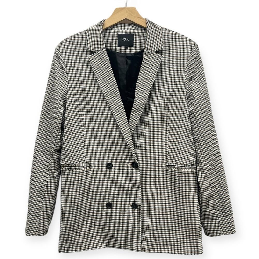 Rails Lightweight Double Breasted Jac Blazer in Honey Plaid size Medium - Picture 3 of 8